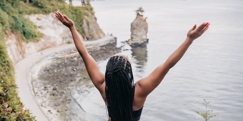 A serene landscape symbolizing the journey of well-being and yoga.